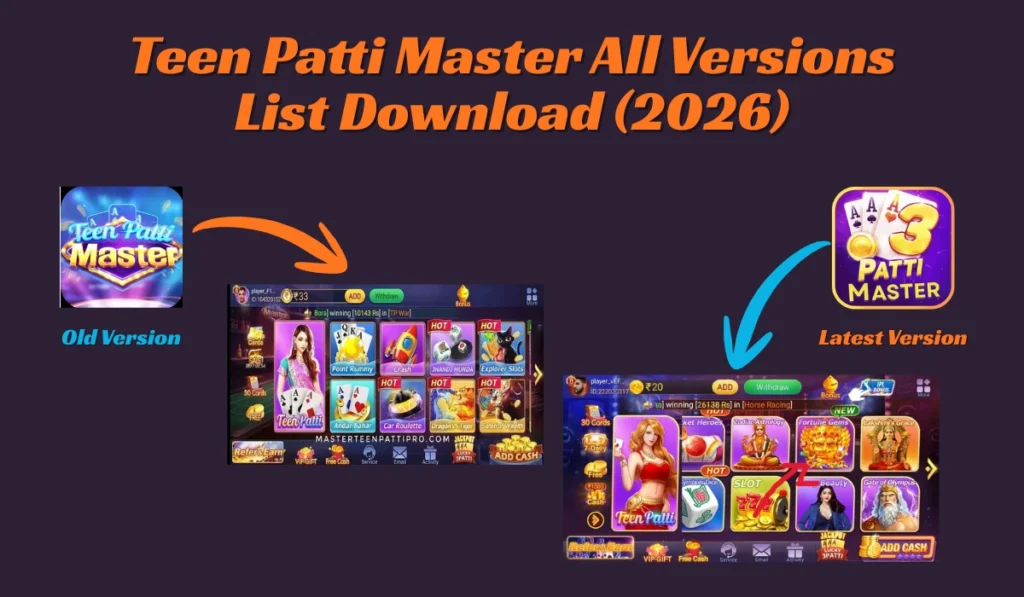 Teen Patti Master All Versions List Download (2026)