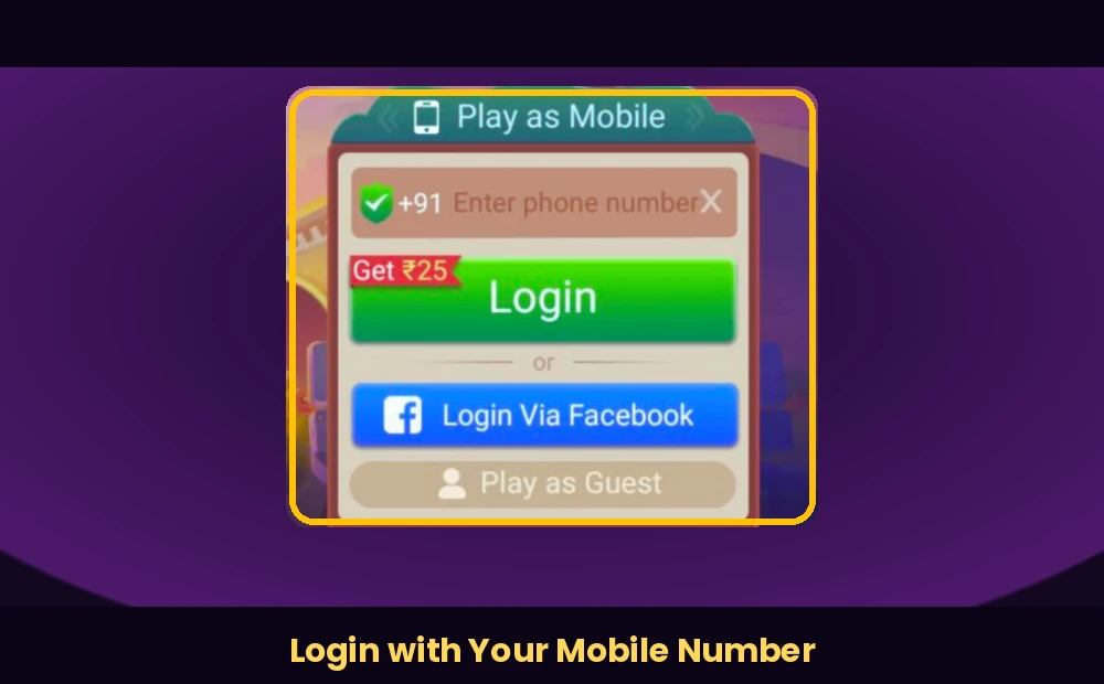 Teen Patti Master 2022 Login Screen, Create Account